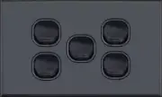 16amp five gang two way switch Black