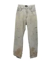 Straight casual pants M Gray