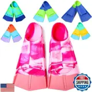 Fanwill Kids Swim Fins,Short Fins Swimming Flippers for Lap Swimming and Trai