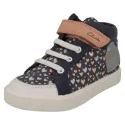 Clarks Girls Pattern Detailed Ankle Boots City Hop K