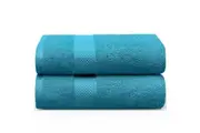 LINENOVA Superior Quality Cotton Bath Towels Set 2 pcs - 10 pcs Choice(Teal)