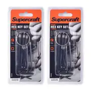 16pc Supercraft Metric 1.5-6mm Size DIY Allen/Hex Key Wrench Home Tool Set