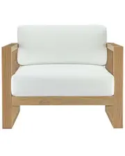 Modway Upland Outdoor Patio Teak Wood Armchair