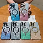 Phone Case For iPhone 16 15 14 Pro Max Plus iPhone 16e iPhone 13 Pro Max Back Cover with Lanyard Support Wireless Charging Non-Yellowing Color Gradient Carbon