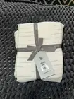 West Elm European Flax Linen Space Dyed Sheet Set Cali King White Black New