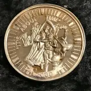 .999 Fine Silver Mardi Gras Doubloon Krewe of Argus 2000 It's About Time Theme