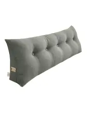 [SOGA] Triangular Wedge Bed Pillow Headboard Tatami Cushion 100cm in Light Grey