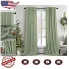 Chic Light Sage 102” Curtains - Back Tab 2 Panel Drapes for Stylish Living Rooms