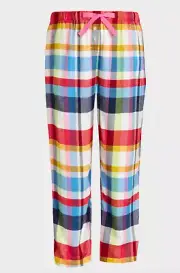 NEW PETER ALEXANDER VISCOSE FLANNELETTE PJ PANTS COLOURFUL CHECK $89.95 3+ 24-26