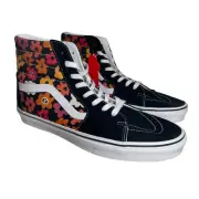 VANS NWT Sk8 Hi Sneaker Flower Black Multi Size M11.5 W13 VN000D5IBML