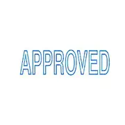 Deskmate Pre-Inked Office Stamps Approved Blue