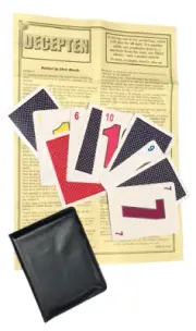 DECEPTEN NUMBER CARDS Mental Magic Trick Prediction Set Deception Packet Flash