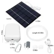 5W Solar Powered Water Pond Panel Garden Air Pump Kit Outdoor Pool Oxygenator