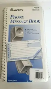 New Avery 50-076 Phone Message Memo Book Set Of 2 Carbonless Duplicates 400 Msgs