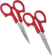Ipetboom 1set Stainless Steel Makeup Scissors Durable Eyebrow Trimmer and Beard Scissors for Precise Grooming Lightweight Design for Easy Control and Travel 2pcs