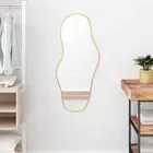 vidaXL Wall Mirror Gold 90x40 cm 2BB