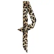Skinny Scarf Womens Thin Long Neckscarf Fashion Leopard Print 1 Light Brown