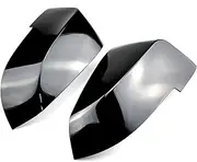 Replacement Covers 2pcs Mirror Covers Left Right Side Rearview Mirror Cover For 5 6 7 Series F10 F18 F11 F06 F07 F12 F13 F01 2014 2015 2016 (Color : Black)
