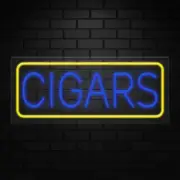 Cigars Neon Sign for Retail Displays | LED Flex Neon | 30"W x 12"H x 1"D
