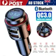 Car Wireless Bluetooth FM Transmitter MP3 Player Dual USB Car Charger Adapter