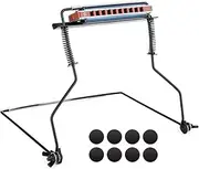 [Eison] Harmonica Holder 10 Holes Harmonica Holder ET10H Black Neck Hands Free with Anti-Scratch Felt Pads to Protector Harmonica