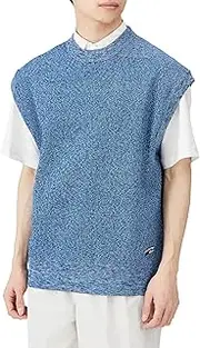 nano universe GOLF(ナノユニバース ゴルフ) 030-4173101 Men's Crew Neck Knit Vest (Embroidered Logo, Edge Melange) / Golf
