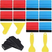 Swpeet 24Pcs Car Wrapping Vinyl Kit, Including Felt Edge Squeegee, Scraper, Spare Felt Replacement for Car Vinyl Wrap, Window Tint, Wallpaper, Decal Sticker Installation