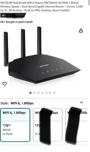 Netgear Nighthawk WiFi Router R6700ax