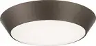 Lithonia Lighting 13 inch Round LED Flush Mount Thin Ceiling Light Mount, Black