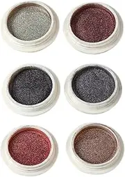 Nuyhadds Chrome Nail Powder, Chrome Nail Powder Set - 6 Colors Mirror Effect Fingernail Chrome | Shimmer Nail provides powder for festival, dating, makeup,