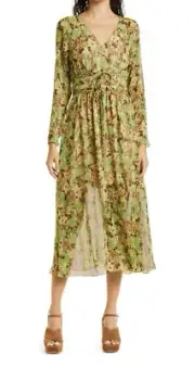 NWT Women’s Ted Baker London Umah Long Sleeve Midi Dress Size 1 (US 4)