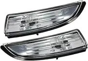 Fundament Pair Left&Right Sides Wing Mirror Indicator Cover Turn Signal light LED Cornering Indicators Lamp Dynamic Warning Turning Lights Fit for Fiesta 2008-2017