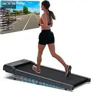 Walking Treadmill with Tilt, Treadmill Standing Under Desk, 300lb Capacity 2.5HP, Portable Cardio Training, Easy to Use and Move - Works with Apps