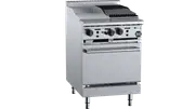 B+S Black Oven with 300mm Grill Plate & 300mm Char Broiler Natural Gas