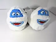 Childrens Abominable Snow Monster plush soft slippers unisex size 2