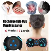 Wireless Tens Machine Mini Massager Pad Back Neck Sciatica Arthritis Pain Relief