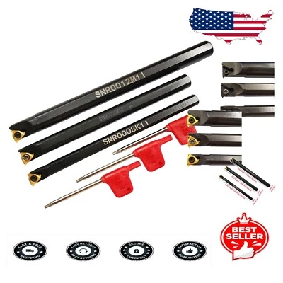 Carbide Turning Tools Holder Set - Internal Threading & Boring Bar Precision Set