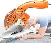 Electric Fabric Cutter, 300W Handheld Electric Fabric Scissor with 40mm Max Cutting Thickness & 1200rpm Blade Rotating Speed & Automatic Sharpening Function- for Textile/Leather/Paper Cutting
