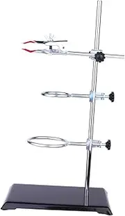 Alipis Laboratory Grade Metal Rack Support Stand with Padded Base for Chemistry Experiments Construction for Filtration Heating Chem Equipment