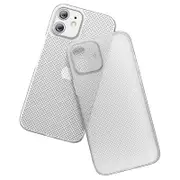 For iPhone 12 mini 5.4 inch Ultra Thin Breathable Hollow Hole Heat Dissipation Mesh Back Cover PP Ph