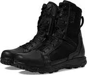 [5.11] Tactical Men's Boots, 8-Inch, Side Zipper, All Terrain Work Boot, Black, Style 12431ABR, Black, 13
