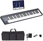 Portable Piano 61 Key for Beginner Kids, Electric Touch Sensitive Keyboard Piano with MIDI, Speakers and Carrying Bag