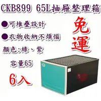 在飛比找蝦皮購物優惠-《用心生活館》台灣製造 免運 多入 65L抽屜整理箱 (綠紫