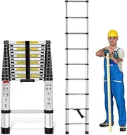 Telescoping Ladder for 8m 7m 6m 5m 4m 3m 2m Rooftop, Aluminum Extension Telescopic Ladders for RV Household Outdoor Work, Load 330lb (Color : Black, Size : 1.4m/4.6ft) Interesting