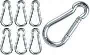 7-Pack Solid Snap Hooks for Home Gym Exercise Machine Cable Attachment, 3 Inch Stainless Steel Spring Snap Hooks,Heavy-Duty Carabiner Clips Link Buckle for Outdoor(AIR Ship 10 Days)
