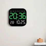 Stylish LED Digital Wall Clock with Adjustable Brightness and Week Display