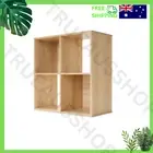 4 Cube Display Storage Unit Brown Oak Finish 60x60cm Organizer Shelf New