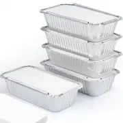 Aluminum Loaf Pans with Lids, (55 Pack), Disposable Bread Tins for Baking, Lu...