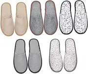 GANAZONO 5pairs Non- Home Slippers for Guests Stylish Floor Footwear Comfortable Indoor Shoes for Spring for Hotels Homes and Beauty Salons