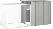 Generic Rabbit Cage Grey 200x91x100 cm Galvanised Steel